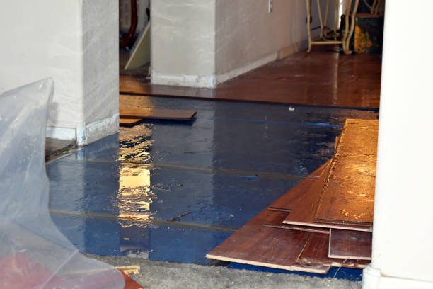 Professional Emergency Water Damage Restoration technician working in Chesterville, OH